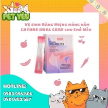 BỘT VỆ SINH RĂNG MIỆNG CHÓ MÈO CATURE ROLLON ORAL CARE GÓI 1G