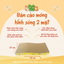 Bàn cào hình sóng hai mặt cho mèo