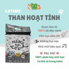 Cát vệ sinh đậu nành CATSME - Mùi Than Hoạt Tính 
