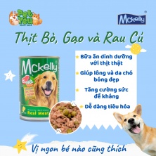 Pate cho chó MCKELLY - Vị Thịt Bò, Gạo và Rau Củ 400g 