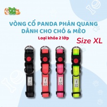 Vòng cổ Panda phản quang dành cho chó & mèo - size XL