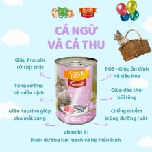 Pate Cindy Recipe Favourite - Vị Cá Ngừ và Cá Thu dành cho mèo trưởng thành