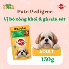 Pate Pedigree dành cho chó trưởng thành - Vị bò xông khói & gà nấu sốt 130g