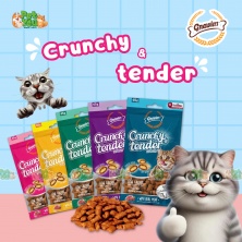 Bánh thưởng GNAWLERS Crunchy & Tender dành cho mèo 65g