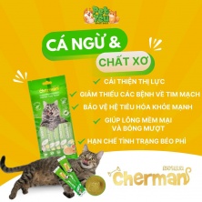 Súp thưởng cho mèo CHERMAN - Vị Cá Ngừ & Chất Xơ 