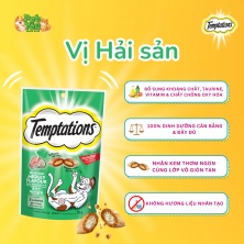 Bánh thưởng cho mèo Temptations - vị Hải Sản túi 75g