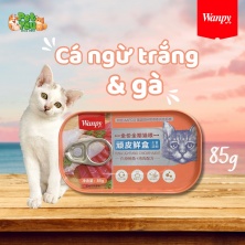 [ HẾT HÀNG ] Pate Wanpy dành cho mèo - Vị Cá ngừ trắng & Gà 85G