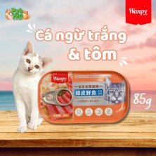 [ HẾT HÀNG ] Pate Wanpy dành cho mèo - Vị Cá ngừ trắng & Tôm 85G
