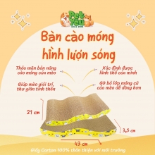 Bàn cào hình lượn sóng cho mèo