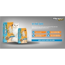 20 gói thức ăn mèo MININO YUM vị HẢI SẢN gói 350gr