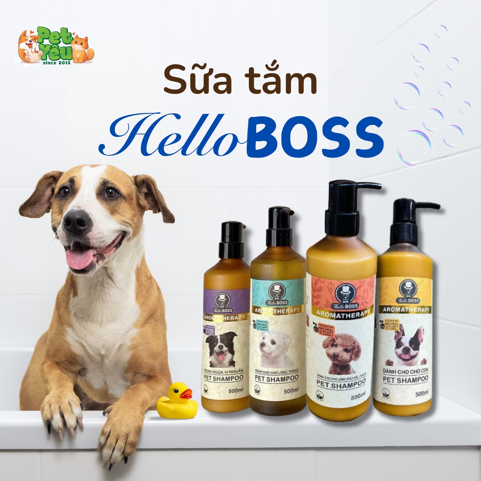 [ HẾT HÀNG ] Sữa tắm HelloBoss dành cho chó - chai 500ml