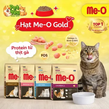 Thức ăn hạt dành cho mèo Me-O Gold