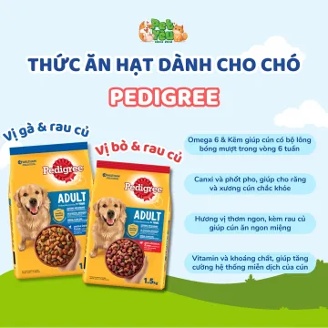 Thức ăn hạt Pedigree dành cho chó lớn - Túi 1,5Kg