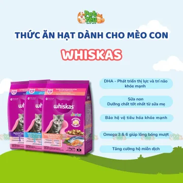 THỨC ĂN HẠT WHISKAS CHO MÈO CON (2-12 THÁNG) - TÚI 1,1KG & 2,7KG