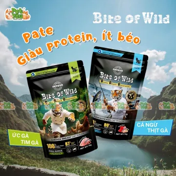 Pate mèo Bite Of Wild Dòng Giàu Protein + Ít Chất Béo (Túi 70g)