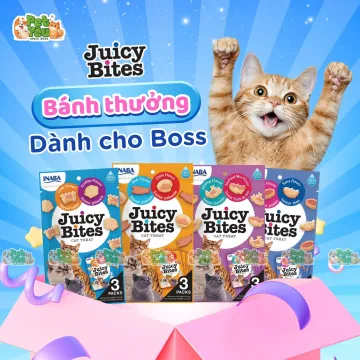 Bánh thưởng mềm INABA JUICY BITES gói 33,9g (3 gói x 11.3g)