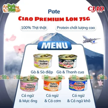 Pate Ciao Premium cho mèo - Lon 75G