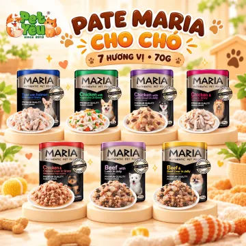 Pate Maria Cho Chó Nhập Khẩu Từ Thái Lan - Gói 70G