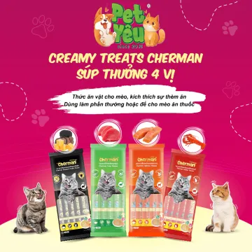 Súp Thưởng Cherman Creamy Treats Cho Mèo Túi 60g (12gx 5 gói)