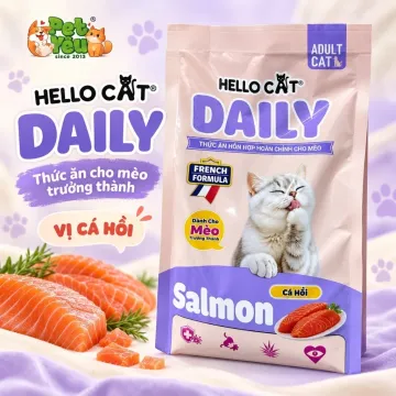 Thức Ăn Hạt Cho Mèo Trưởng Thành Hello Cat Daily - Túi 1Kg