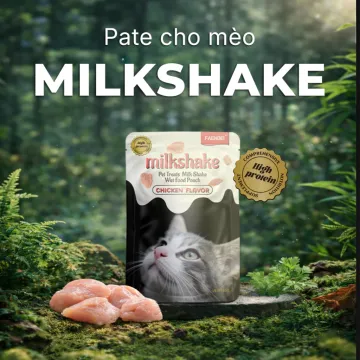 Pate sữa lắc FAENBEI vị thịt gà dành cho mèo từ 3 tháng tuổi - Túi 85G