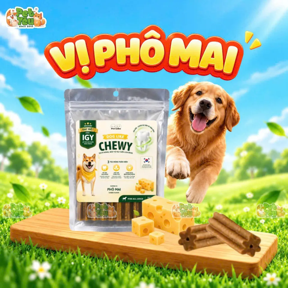 Xương Gặm Que Dẻo Dog Like Chewy Cho Chó - Túi 80G