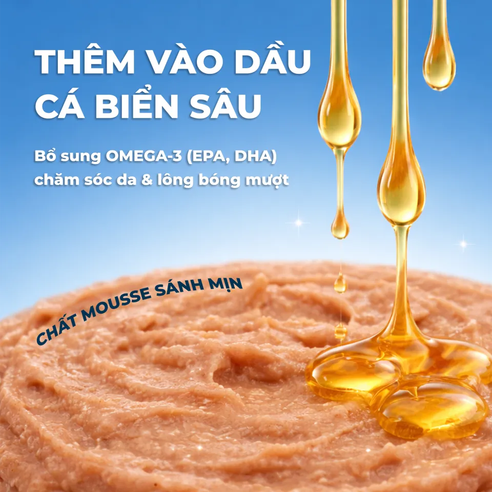Pate Mousse FAENBEI cho chó từ 3 tháng tuổi - Túi 130G