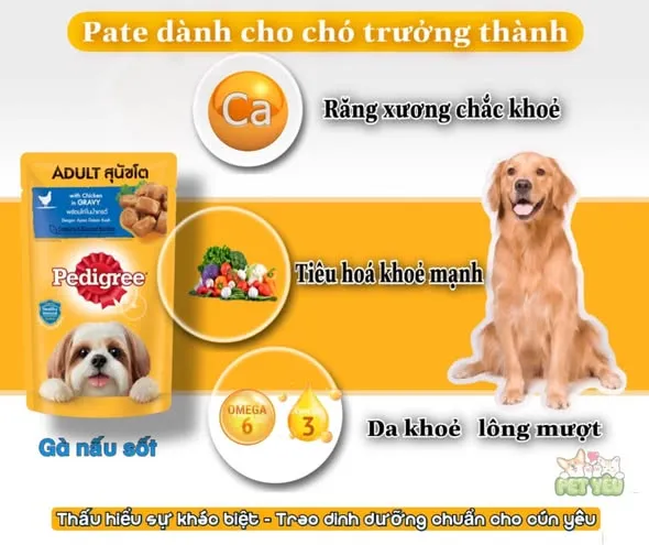 Pate cho chó Pedigree 130G