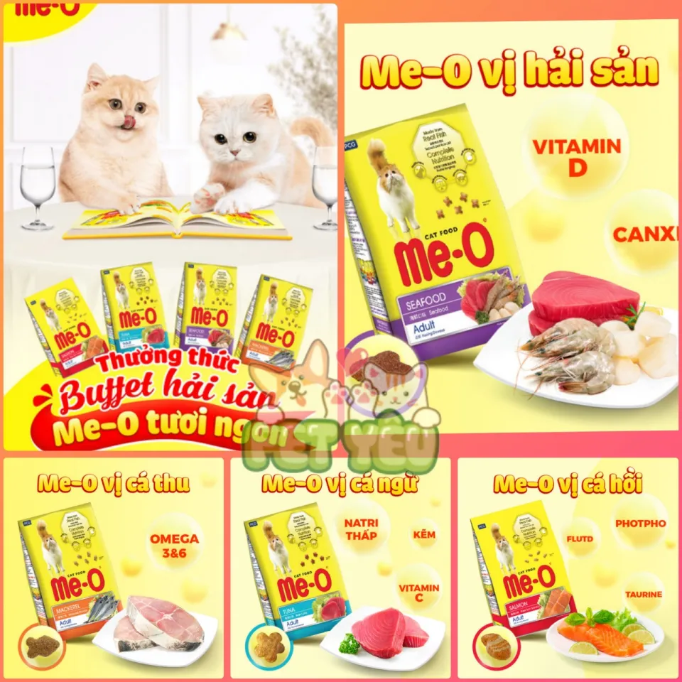 Thức ăn hạt Me-O dành cho mèo mọi độ tuổi ( Túi 1,1Kg-1,2Kg)