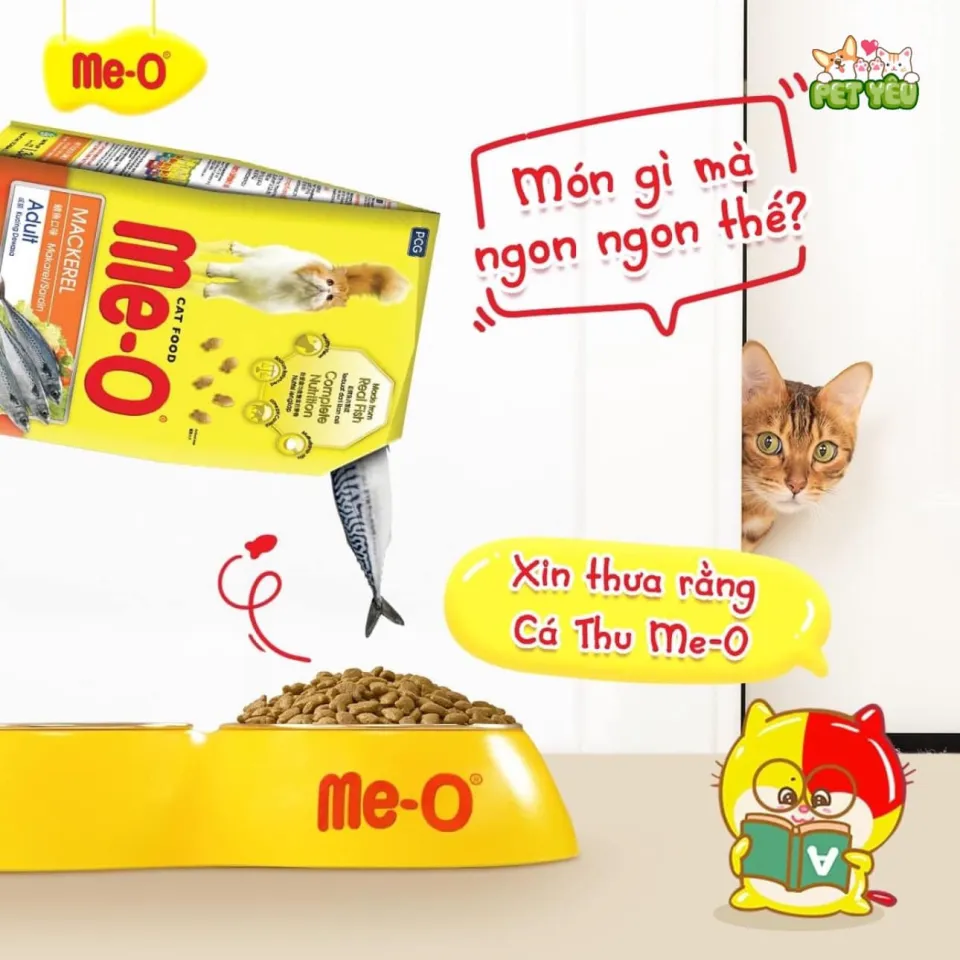 Thức ăn hạt Me-O dành cho mèo ( Túi 350Gr)