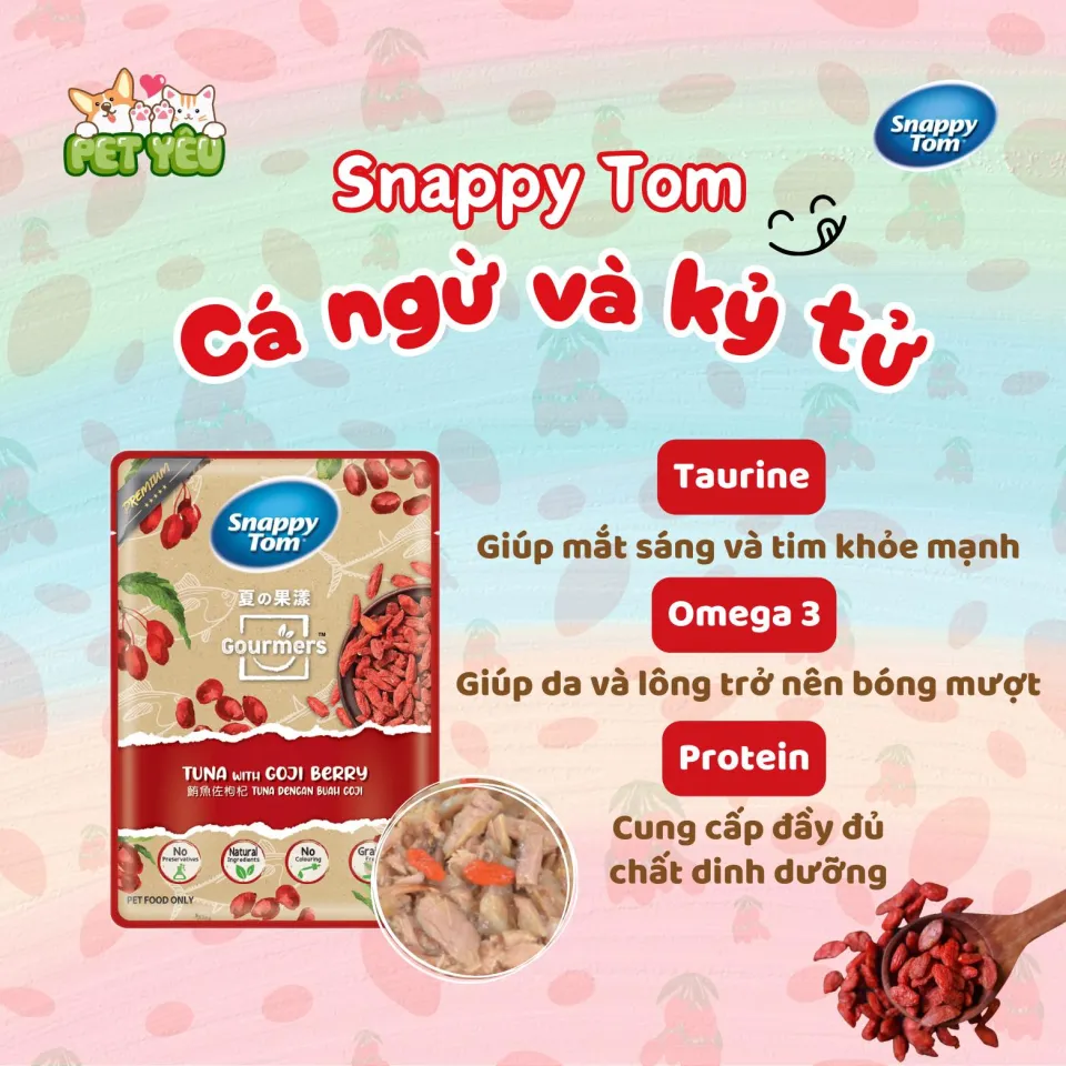 Pate Snappy Tom Trái Cây dành cho mèo - 70G
