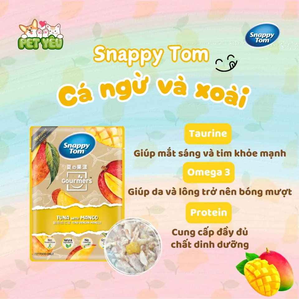 Pate Snappy Tom Trái Cây dành cho mèo - 70G