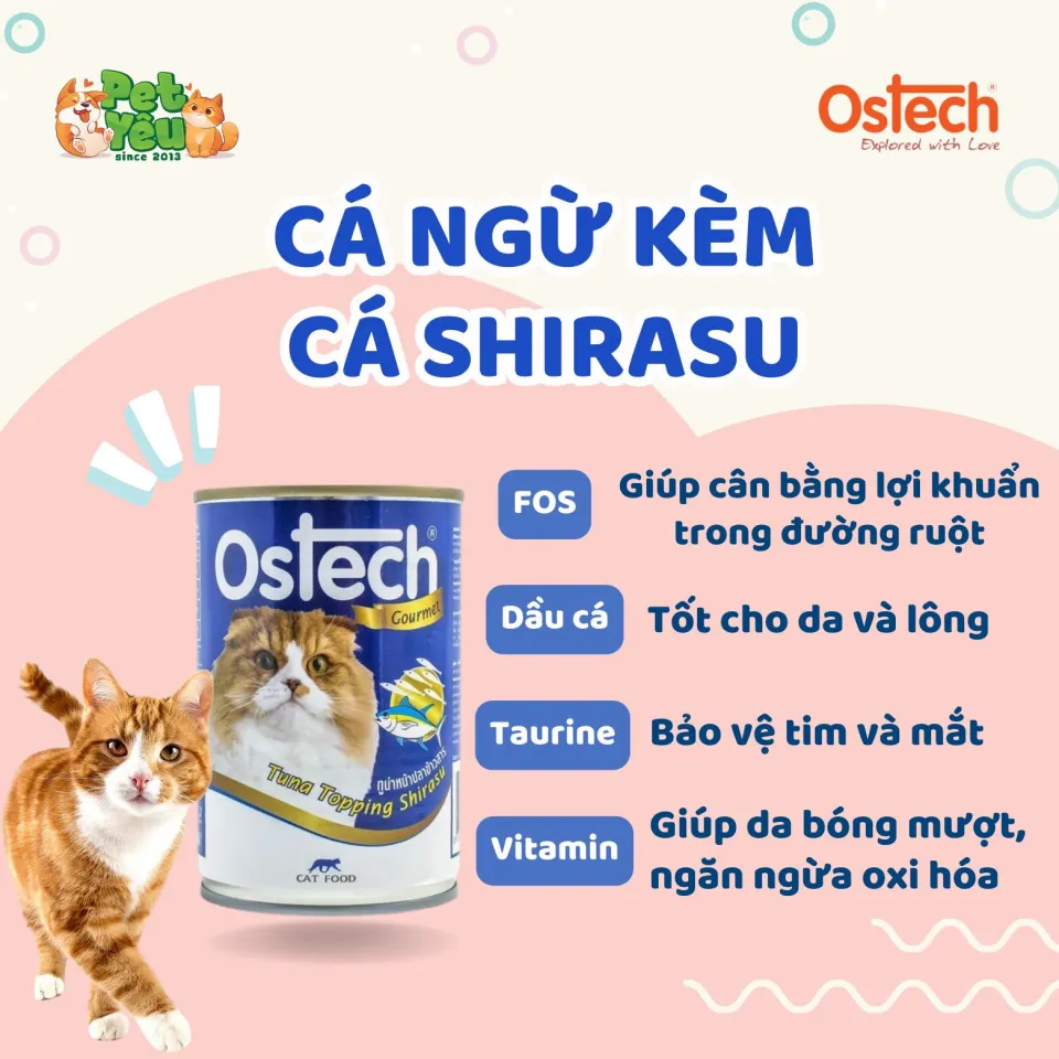 Pate Ostech Gourment dành cho mèo- Lon 400G