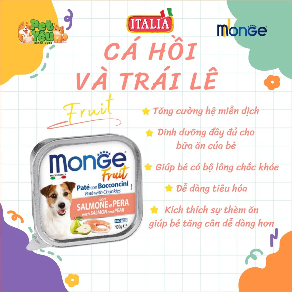 Pate Monge dành cho chó- Hộp 100G