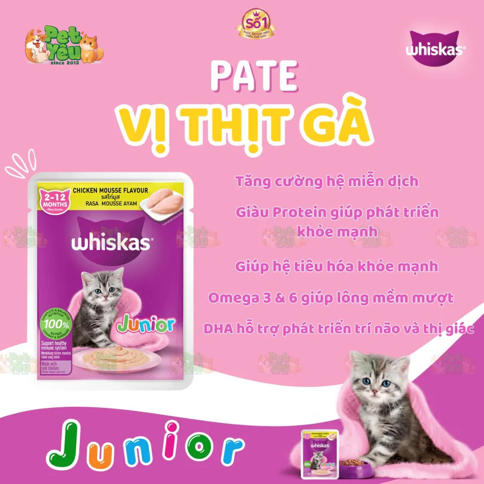 PATE WHISKAS CHO MÈO-TÚI 80G