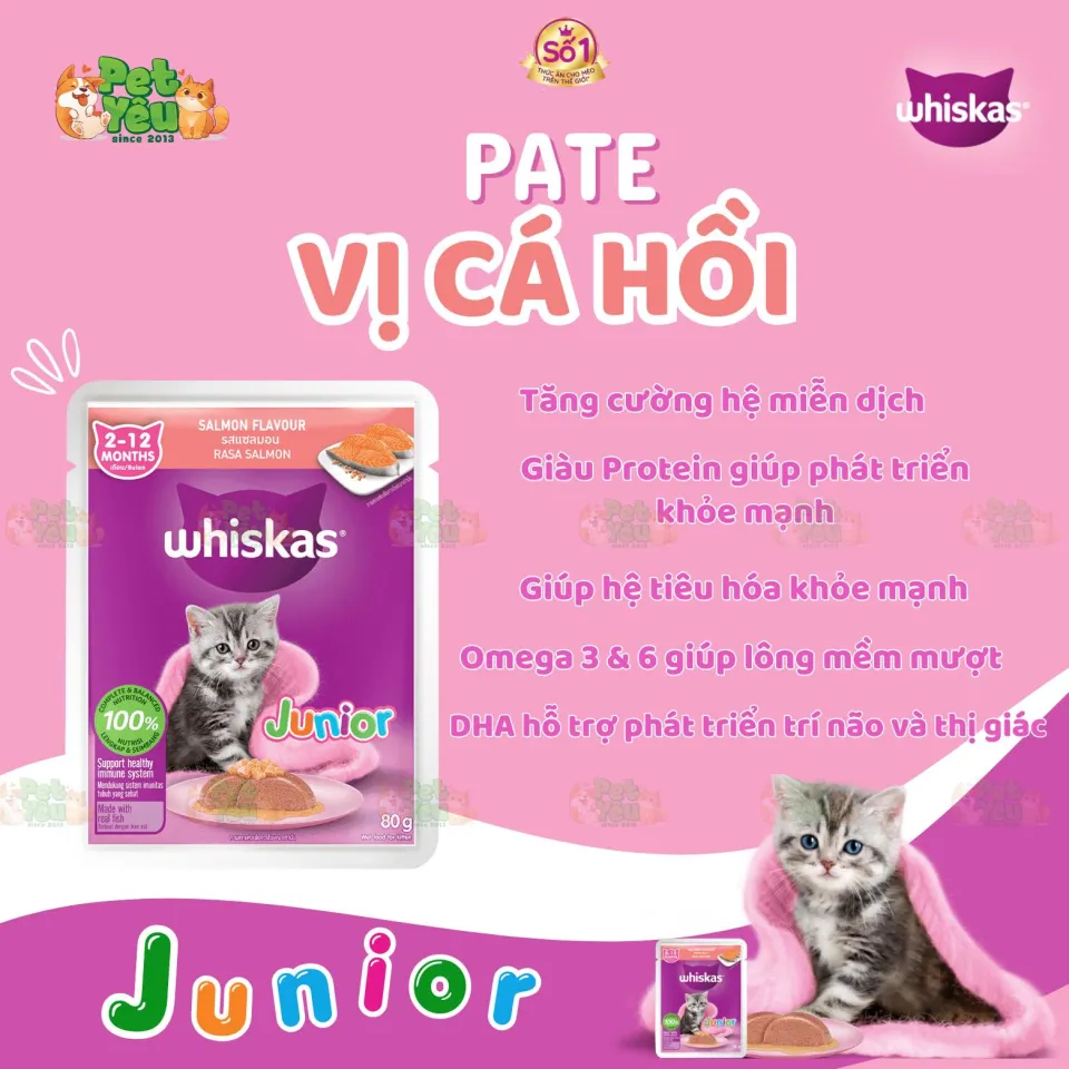 PATE WHISKAS CHO MÈO-TÚI 80G