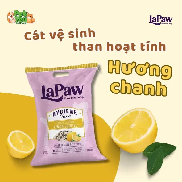 Cát Than hoạt tính mix đất sét LaPaw dành cho mèo- 20L