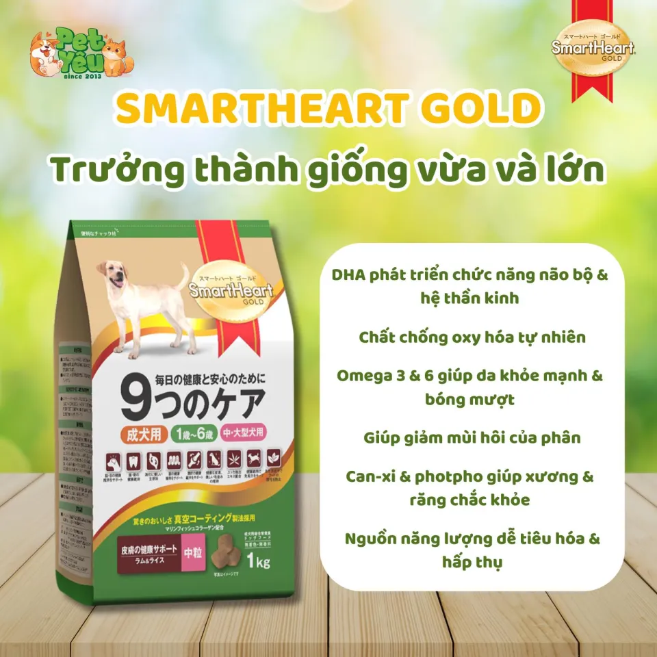 Thức ăn hạt SmartHeart Gold dành cho chó