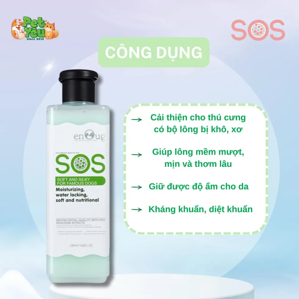 Sữa tắm SOS dành cho chó & mèo - Chai 530ML