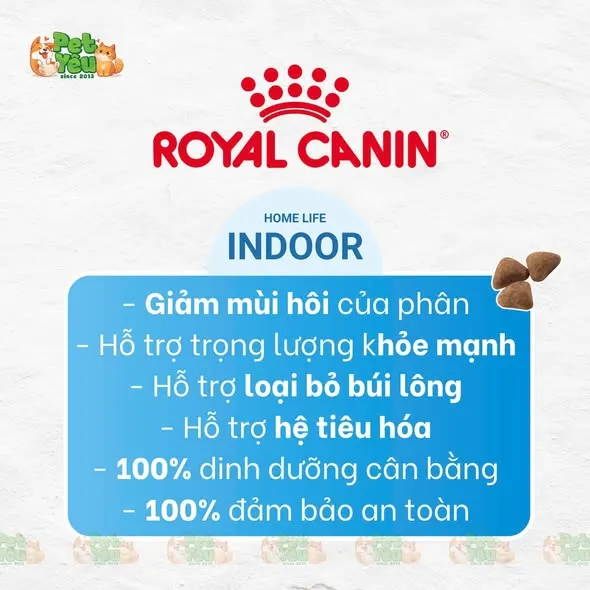 Thức ăn hạt Royal Canin Indoor cho mèo trưởng thành nuôi trong nhà