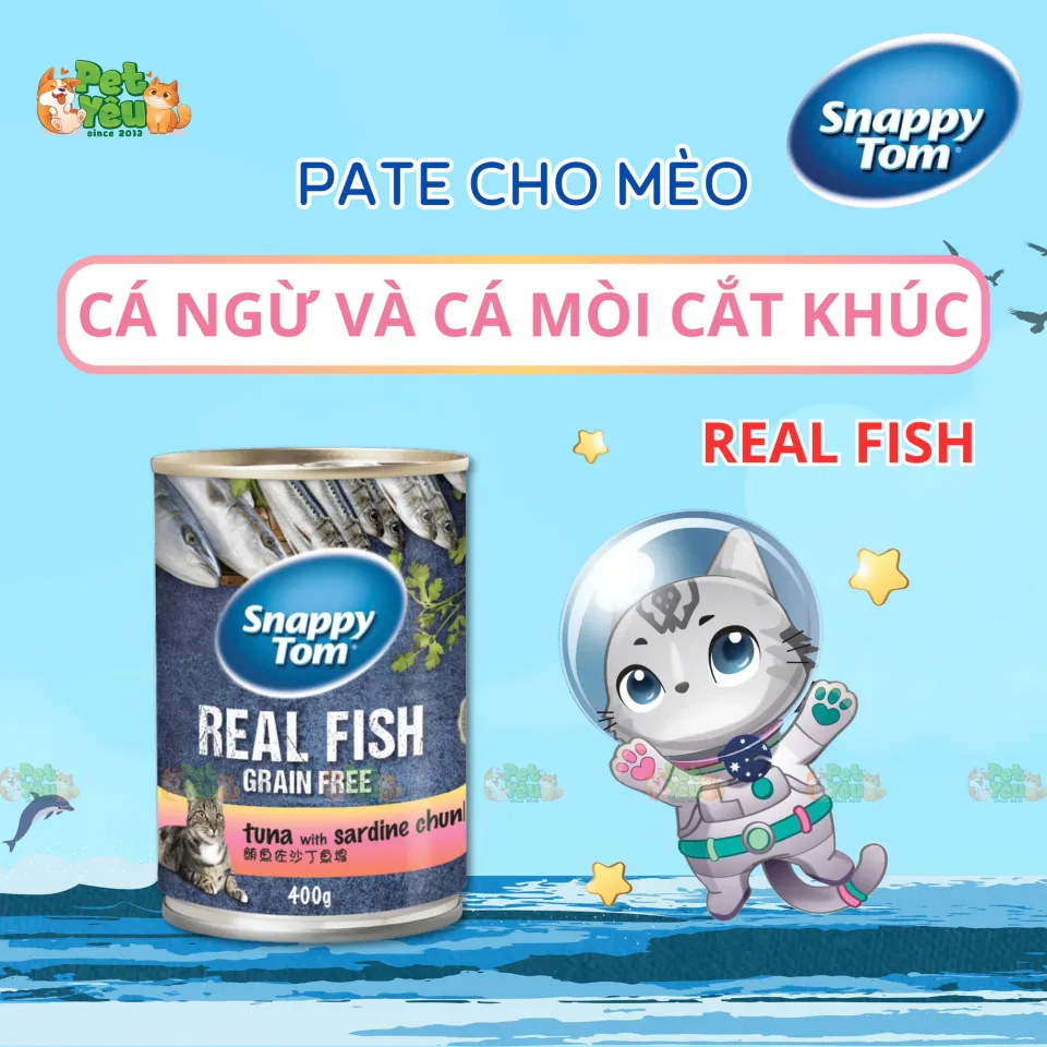 Pate cho mèo Snappy Tom-Lon 400G
