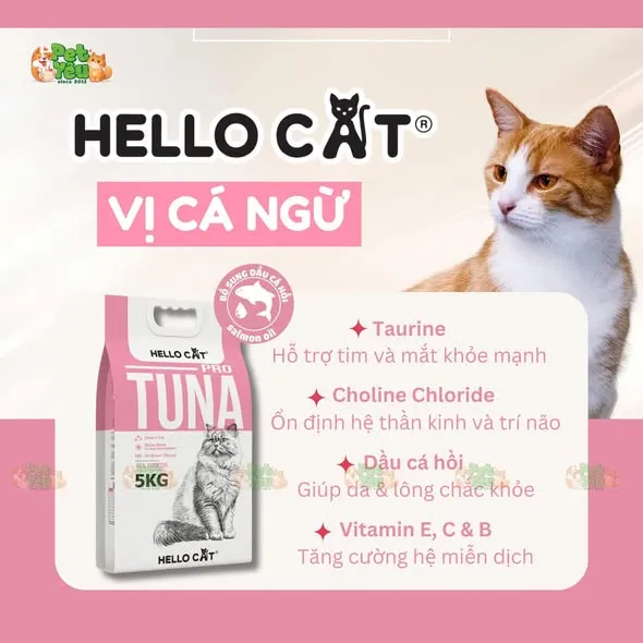 Hạt cho mèo Hello Cat xuất xứ Thái Lan