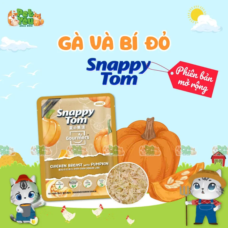 Pate Snappy Tom Trái Cây dành cho mèo - 70G