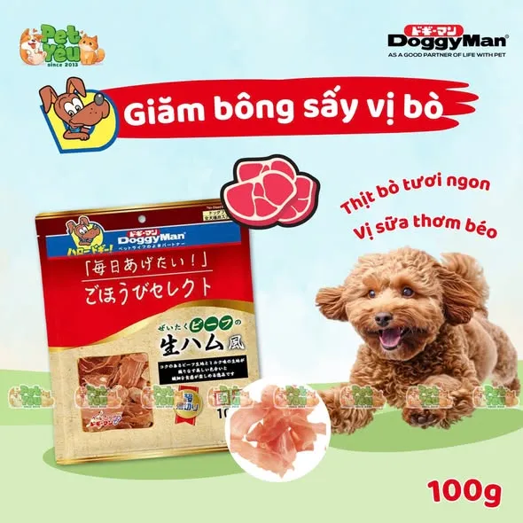 Giăm Bông Sấy Doggy Man cho chó -100G