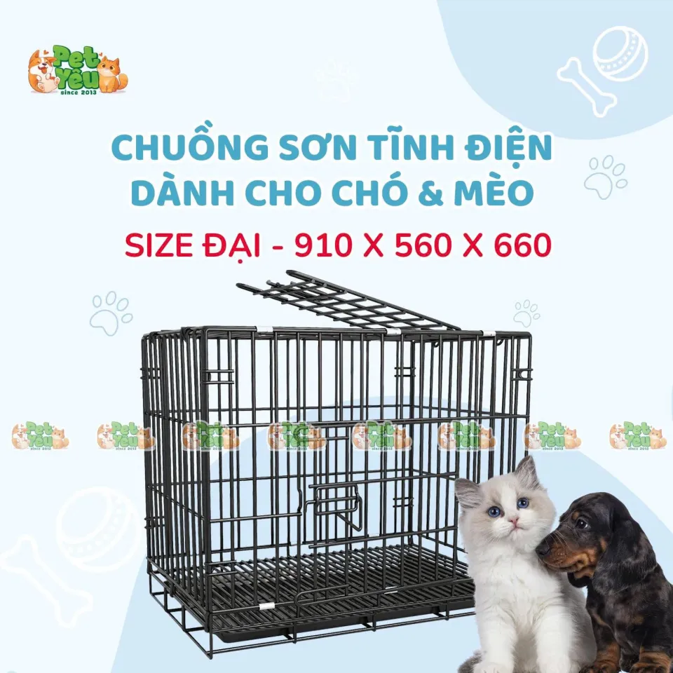 Chuồng Tĩnh Điện dành cho chó & mèo đủ size