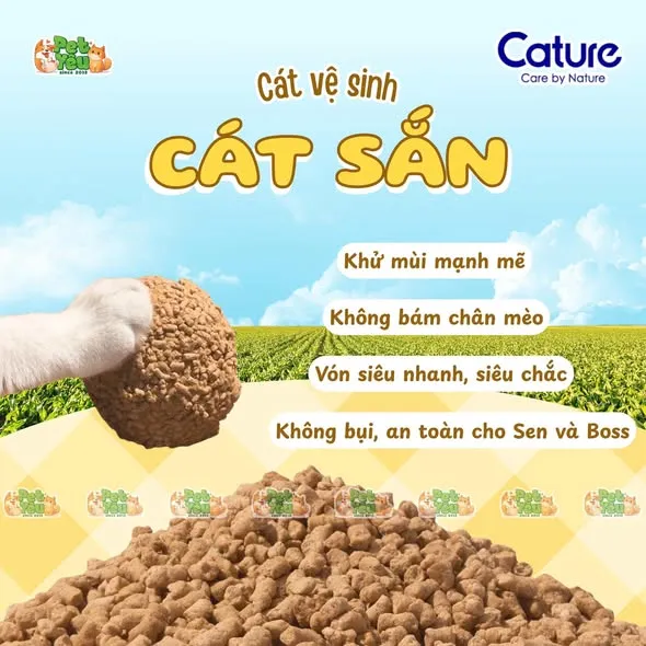 Cát sắn Purcat Natural Miracle cho mèo - Túi 5,5L