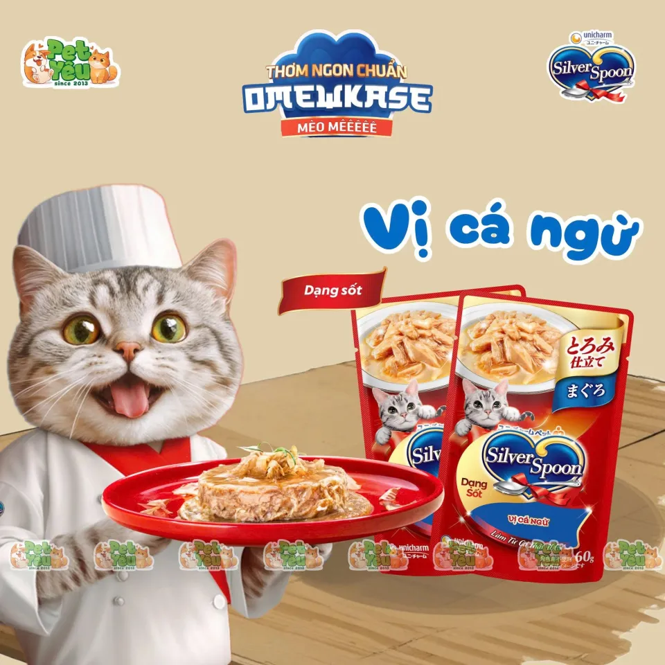 Pate Mèo Silver Spoon Xuất Xứ Nhật Bản 60G