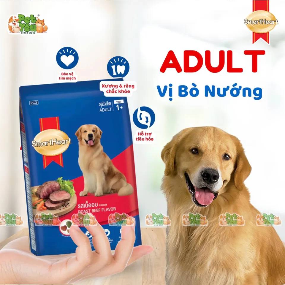 Hạt SMARTHEART dành cho chó - Túi 1,3Kg-1,5Kg