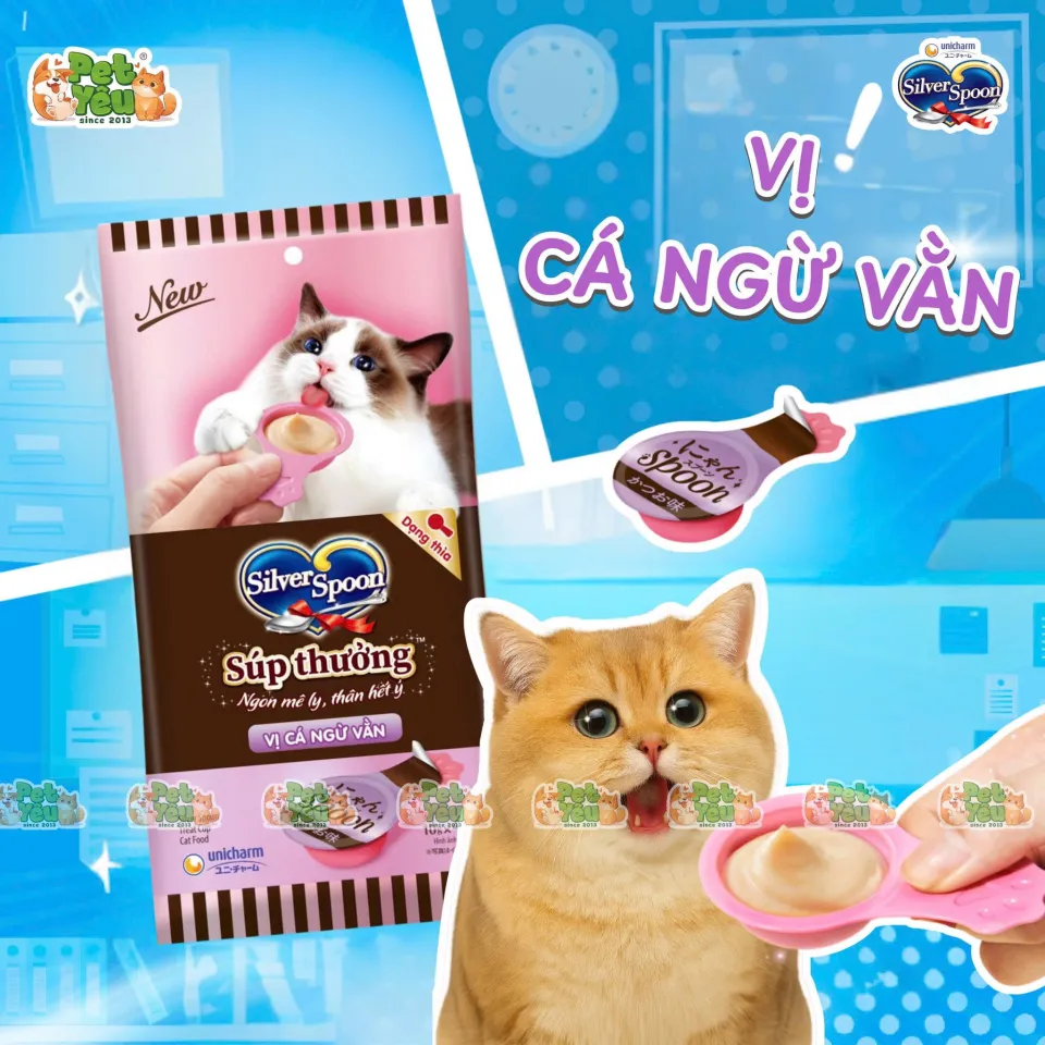 Súp thưởng cho mèo SILVER SPOON dạng thìa 