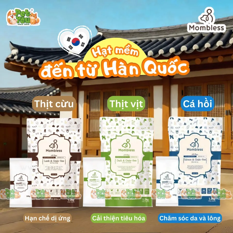 Thức ăn hạt mềm Mombless dành cho chó